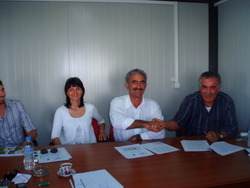 CONTRACT WITH GEOPLANT VIVAI FROM ITALY ( MR KARIPIDIS LAMPRIANOS - MRS TSECHELIDOY  HARA - MR SECONDO DANESI - MR GIANLUCA PASI ).